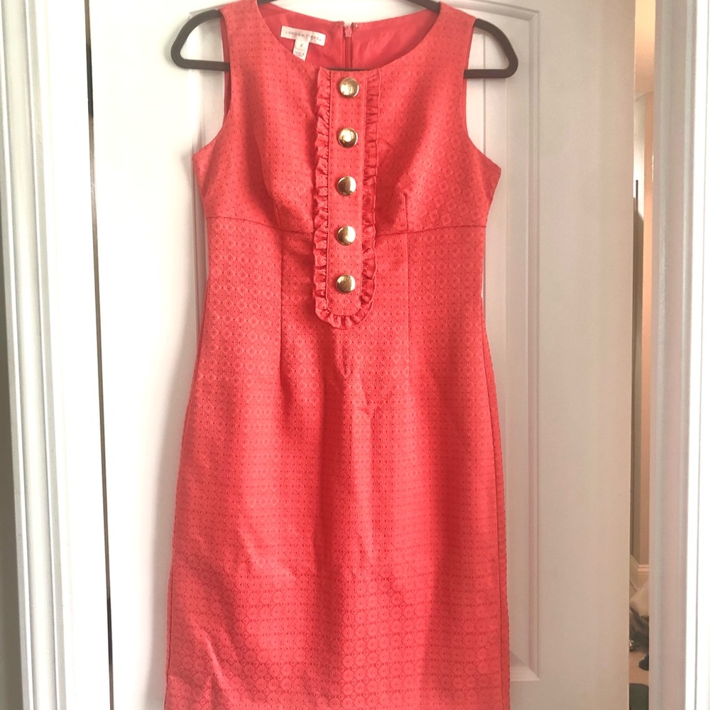 Boutique Coral Sheath Dress